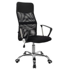 Chaise de bureau en tissu noir 61x59x109,5-123 cm