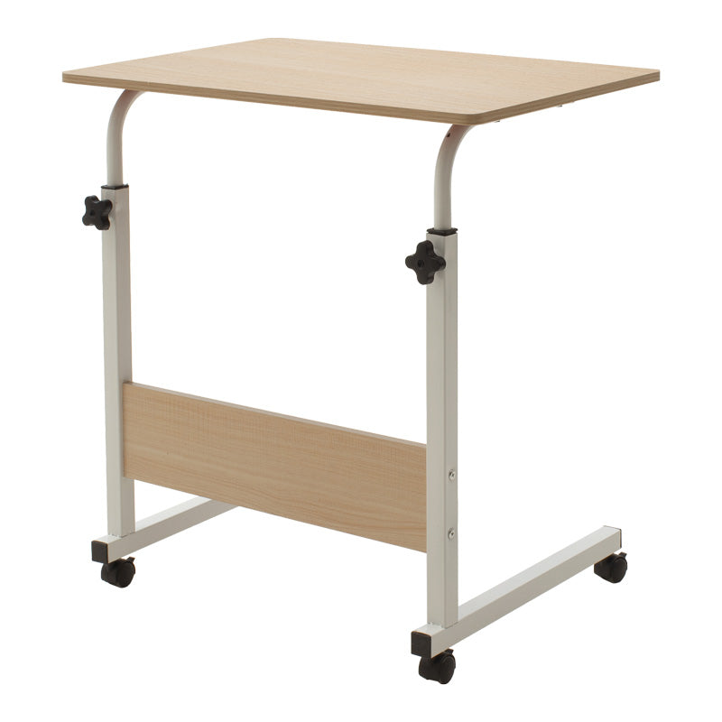 Bureau hauteur réglable bois naturel blanc 60x40x69-90 cm