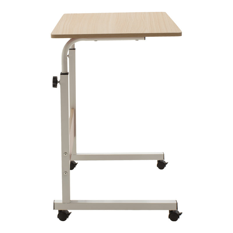 Bureau hauteur réglable bois naturel blanc 60x40x69-90 cm