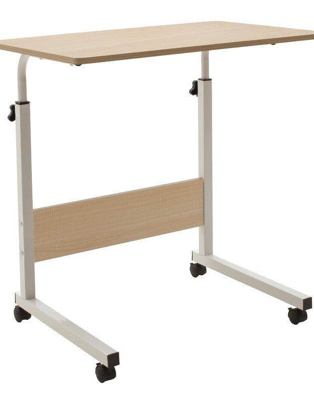 Bureau hauteur réglable bois naturel blanc 60x40x69-90 cm
