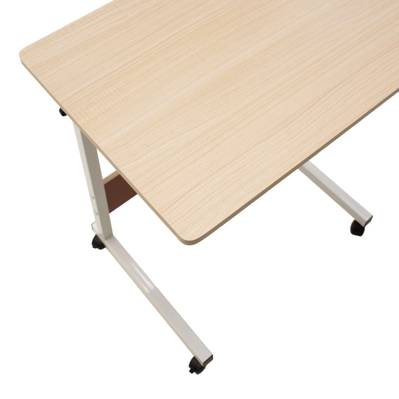Bureau hauteur réglable bois naturel blanc 60x40x69-90 cm