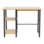 Bureau avec étagères en bois noir naturel  100x48x75 cm