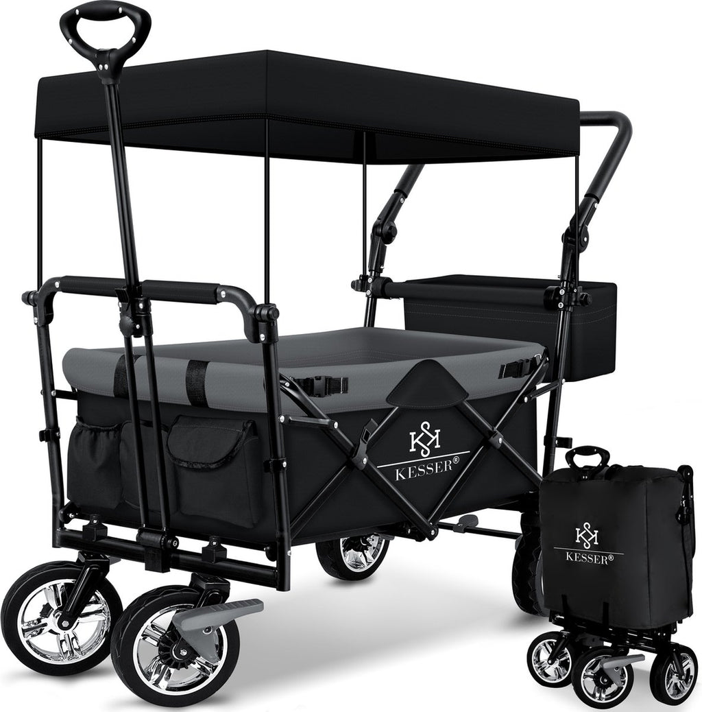 Chariot pliable plage avec toit 2 ceinture à 3 points jusqu'à 80kg