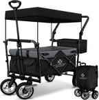 Chariot pliable plage avec toit 2 ceinture à 3 points jusqu'à 80kg