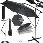 Parasol déporté  avec pied 300cm x 300cm  rotatif à 360° Housse de protection