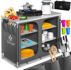 Armoire Cuisine de Camping Structure en Aluminium, Sac de Transport