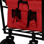 Chariot Pliable avec Toit Chariot de pneus Pleins en Caoutchouc