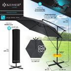 Parasol déporté  avec pied 300cm x 300cm  rotatif à 360° Housse de protection