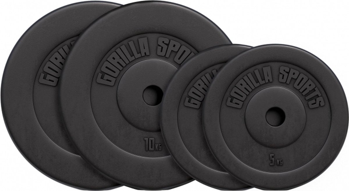 Set disque  Poids - 30 kg (2 x 5 & 2 x 10 kg) - Plastique - 30 mm
