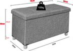 Pouf Canapé Coffre banquette rangement en tissu Vert