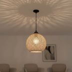 Suspension luminaire e27 marron noir 22x65 cm