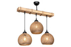 Plafonnier suspension luminaire noyer beige 50x20x63 cm