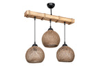 Plafonnier suspension luminaire noyer beige 50x20x63 cm