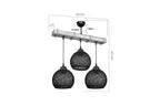 Plafonnier suspension luminaire noyer beige 50x20x63 cm