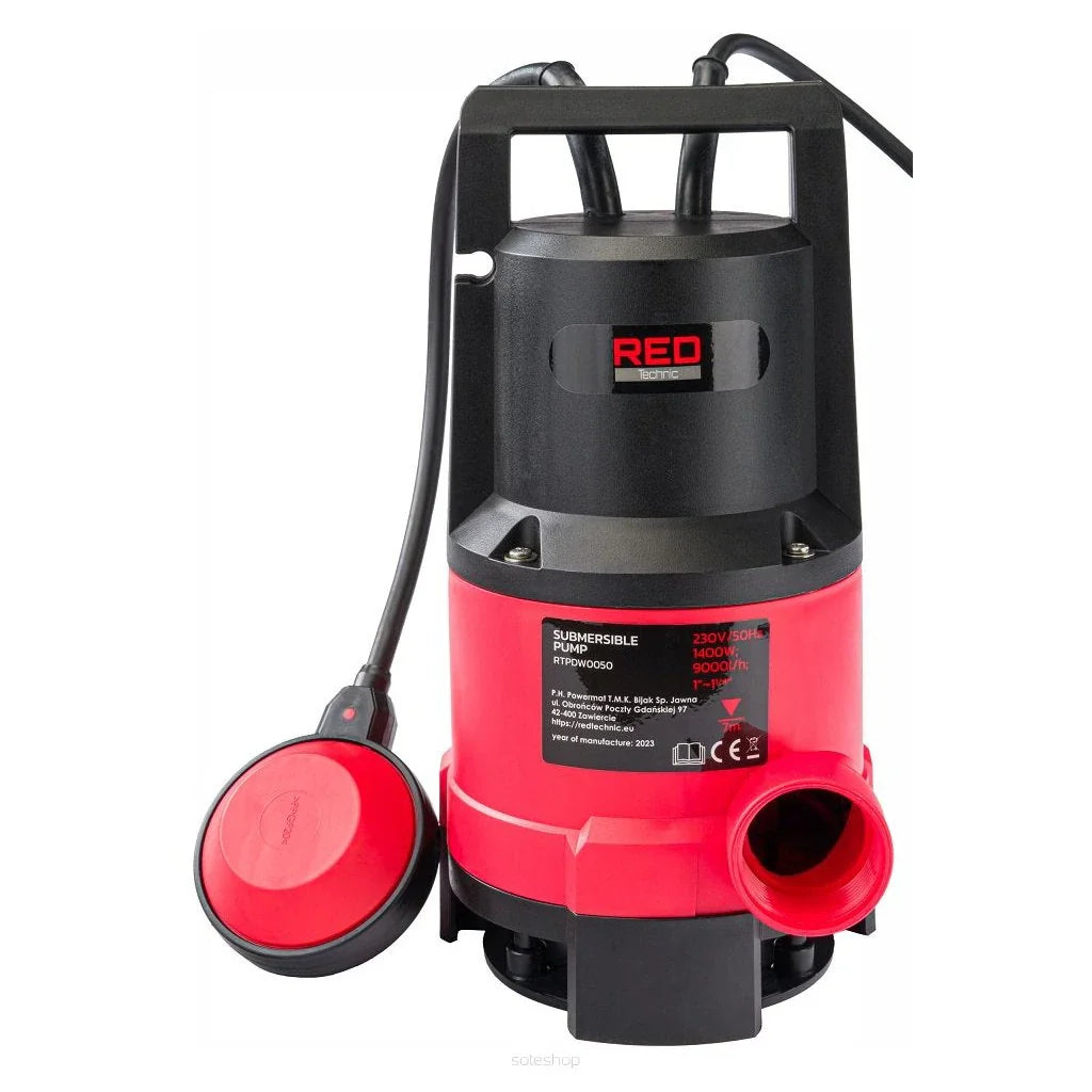 Pompe Submersible Pour Vide Cave Eau Propre Et Sale Avec Flotteur 1400W