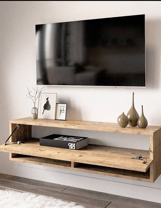 Meuble tv en bois 100x31x29,5 cm