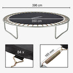Tapis de saut  pour trampoline 396 cm 84 oeillets 165 mm