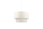 Suspension luminaire plafonnier abat jour blanc crème 30x20 cm
