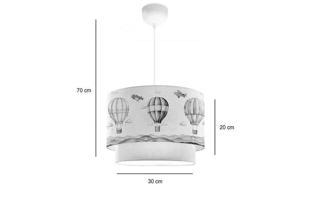 Suspension luminaire plafonnier enfant abat jour beige 30x20 cm