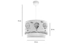 Suspension luminaire plafonnier enfant abat jour beige 30x20 cm
