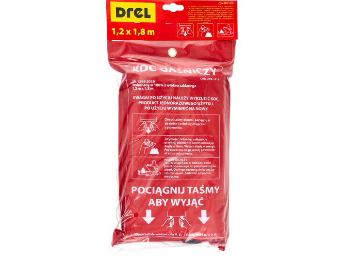 Couverture anti-feu anti incendie en fibre de verre 1,2 m x 1,8 m