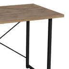 Bureau en bois chêne mélaminé métal noir 90x60x72 cm