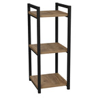 Étagère en métal noir et bois 33x28x70 cm