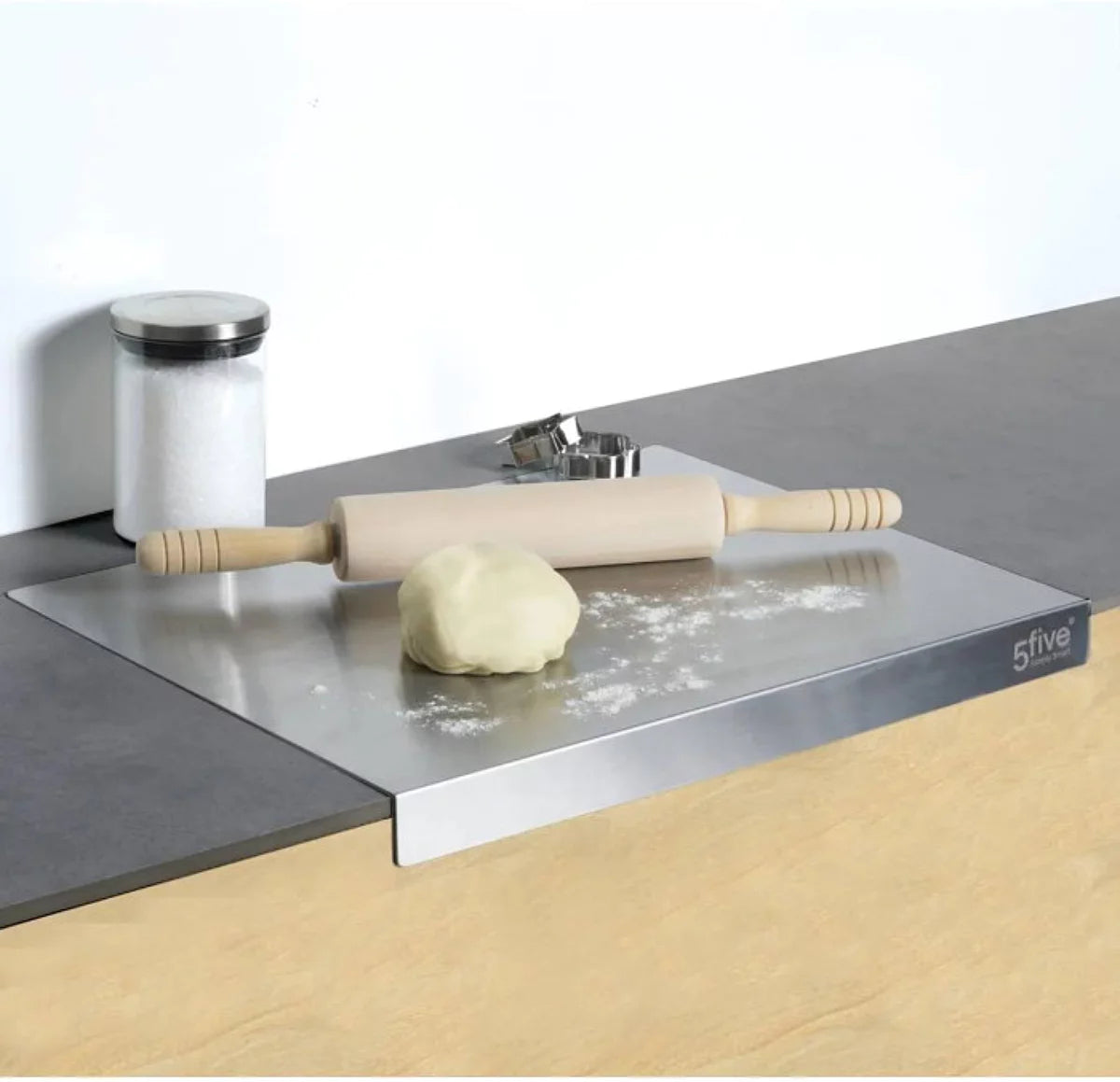 Planche à pétrir multi-usages en Inox 50 cm gris