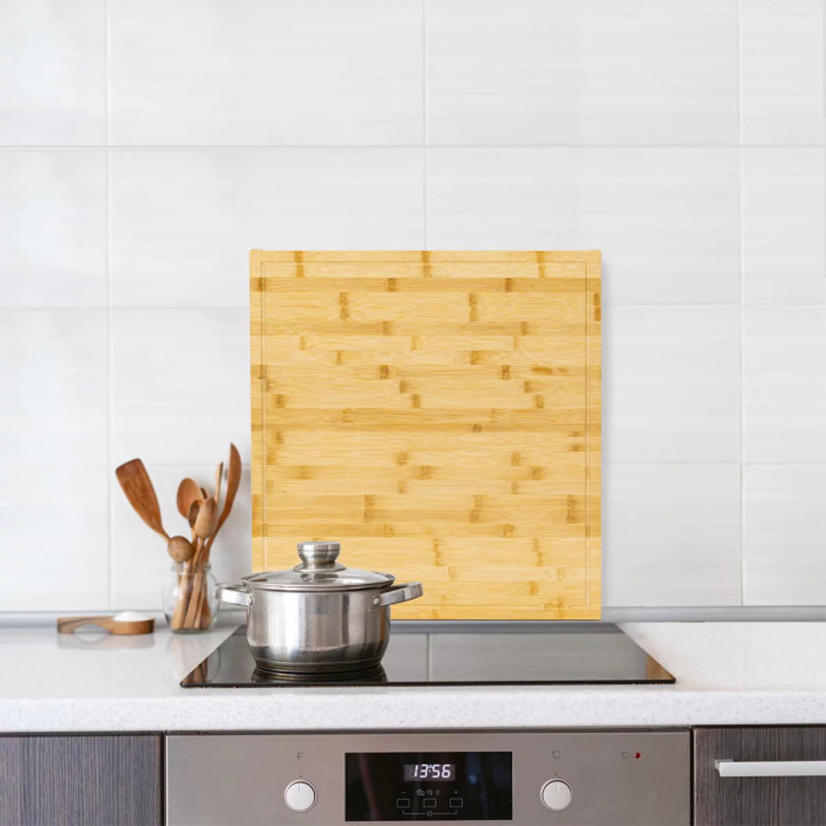 Cache plaque planche a découper en bambou 52x58 cm