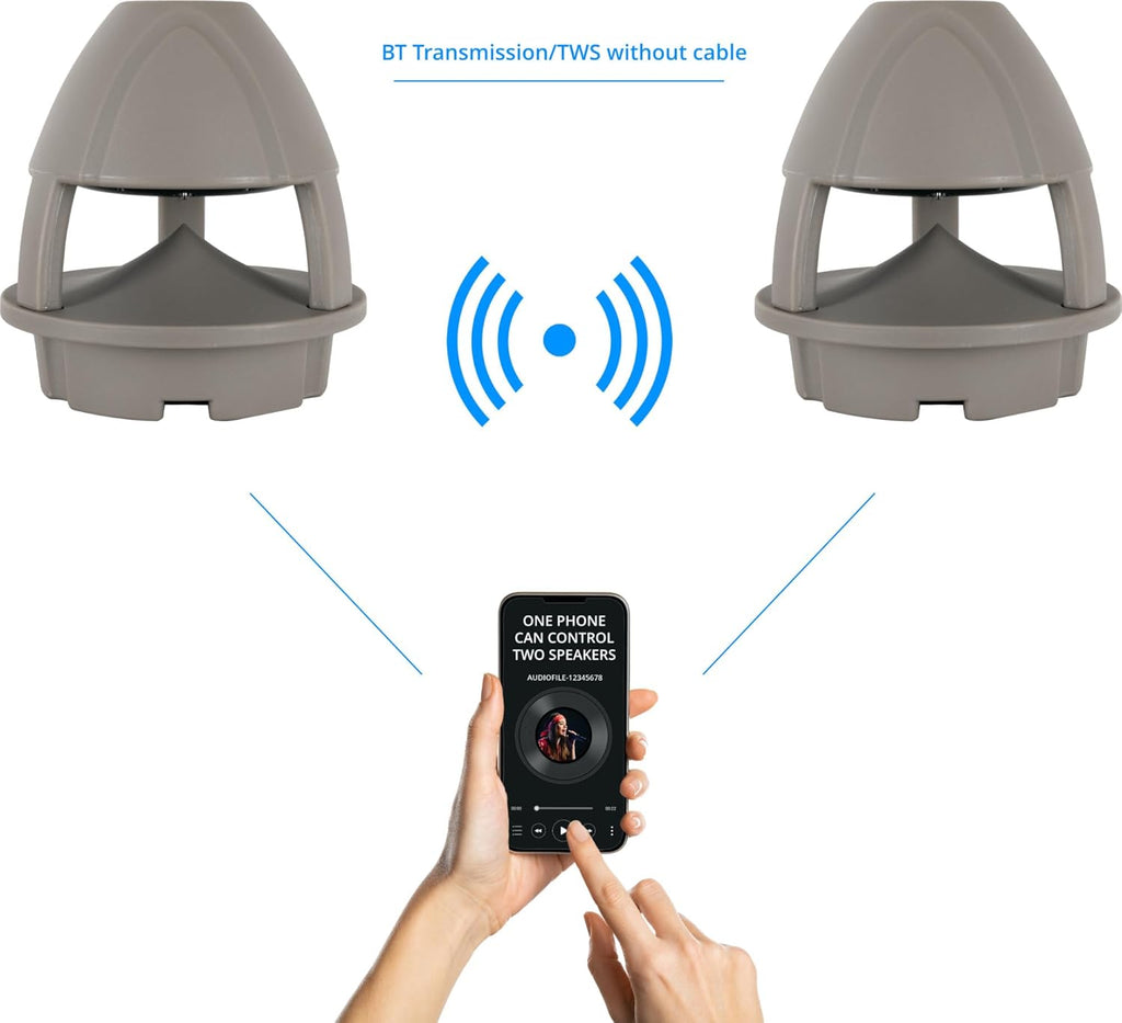 Enceinte Outdoor Active 2 Voies pour Jardin - Portée Bluetooth® 10 mètres -