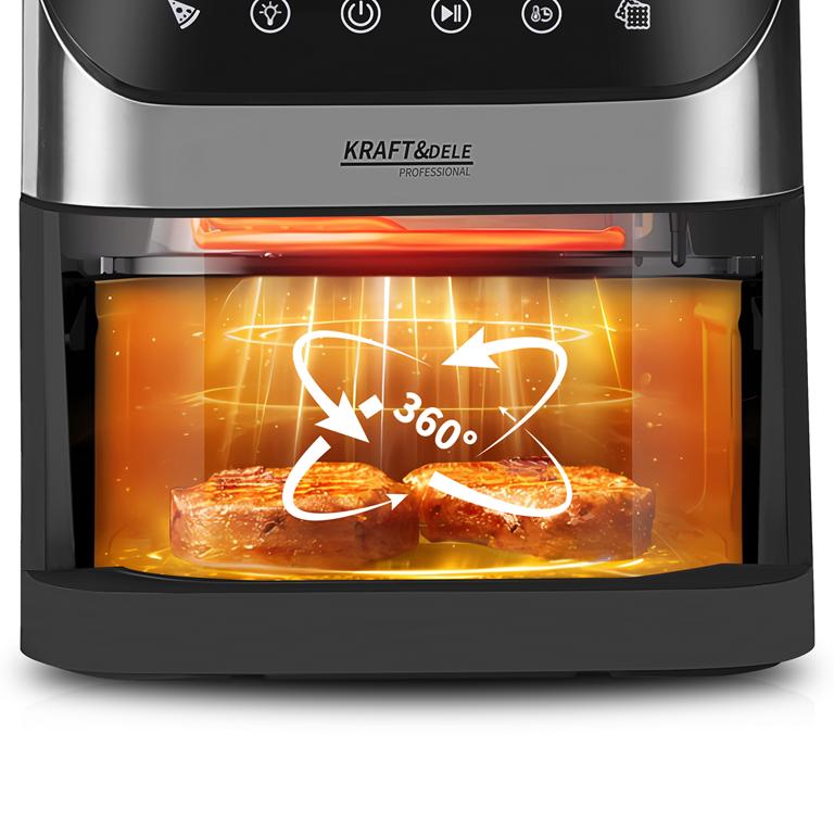 Friteuse à Air Chaud 6 L Sans Huile Puissance 2000 W Écran LED KD4108