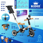 Tricycle 6 en 1 velo pour enfants jusqu'à 25 kg