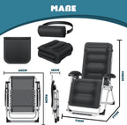 Chaise longue de jardin, résistante aux intempéries, charge maximale 200kg, dossier réglable