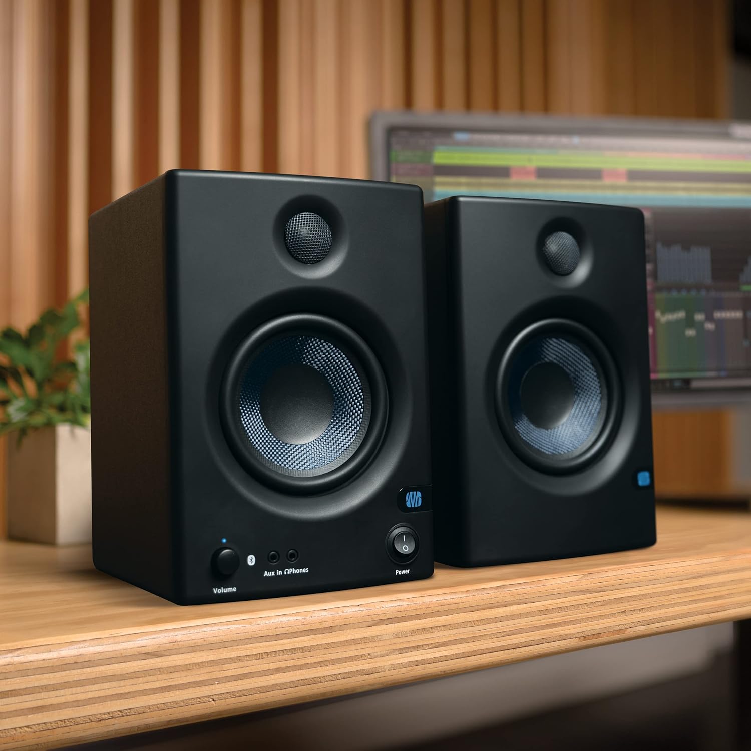 PreSonus Eris 5BT Gen 2, Enceintes Actives 5" de Bureau avec Bluetooth Qualite Studio, 100 W