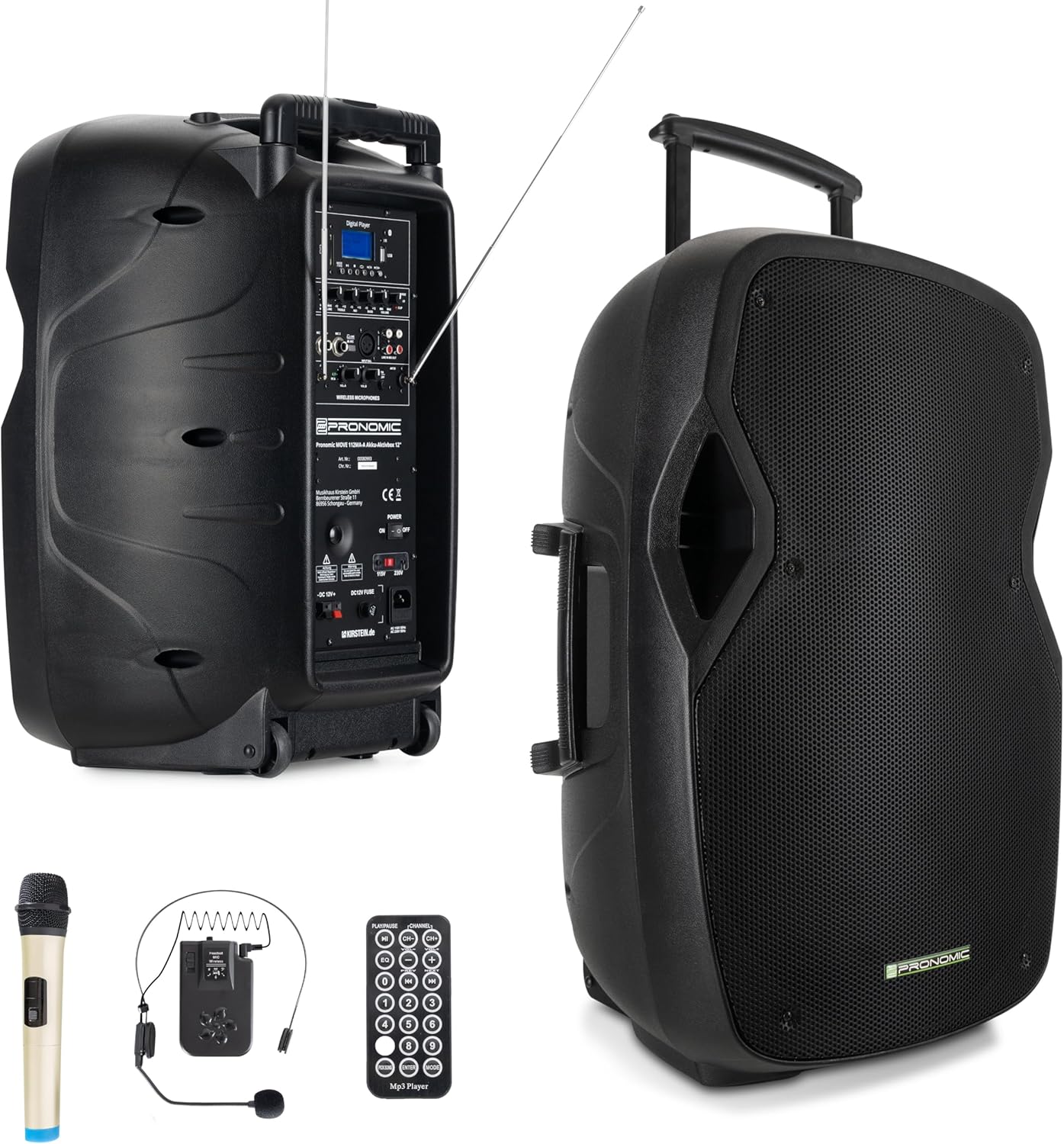 Enceinte  active Système PA Mobile Bluetooth TWS - avec Batterie puissante - 30W (RMS) , Micro sans Fil, Casque et télécommande