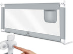 barrière de lit protection pour enfant, gris clair, 150cm