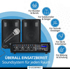 Pack DJ Sono Complet Systeme Audio PA Enceintes Table de Mixage Bluetooth 100W