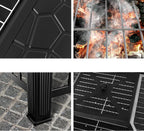 Brasero, 3 en 1 Foyer Multifonctions Chauffage/Barbecue en métal avec Housse de Protection