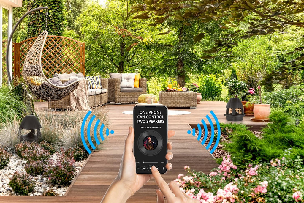 Enceinte Bluetooth d'Exterieur Jardin Haut-parleur Outdoor Etanche IP56 Noir