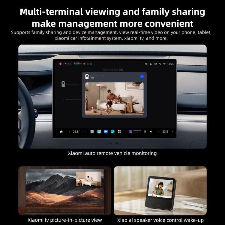 Caméra Intelligente Xiaomi Mijia 4 Zoom Hybride 9X 4K IA Reconnaissance Visage