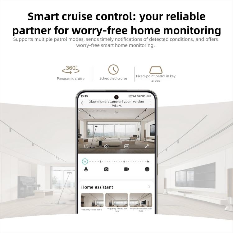 Caméra Intelligente Xiaomi Mijia 4 Zoom Hybride 9X 4K IA Reconnaissance Visage