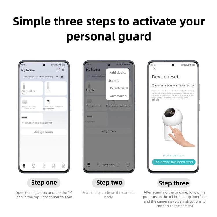 Caméra Intelligente Xiaomi Mijia 4 Zoom Hybride 9X 4K IA Reconnaissance Visage