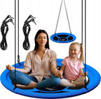 Balançoire nid d'oiseau réglable pour enfants et adultes Bleu