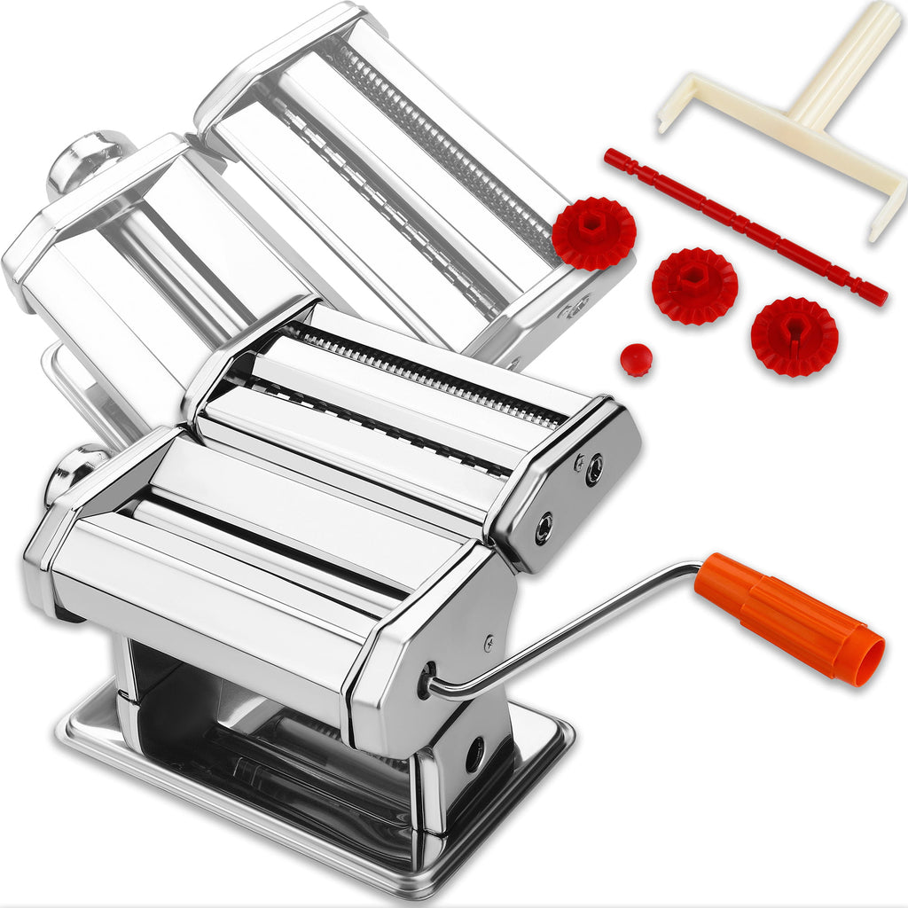 Machine À Pâtes Manuelle 3 En 1 Avec Laminoir Et Coupe Pâtes En Acier Inoxydable