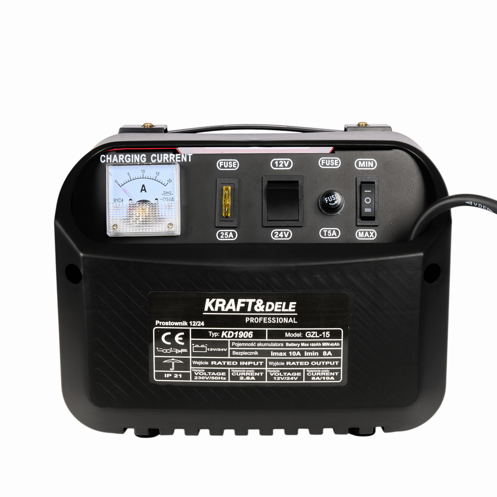 Chargeur batterie de voiture 12/24V 15A 150Ah