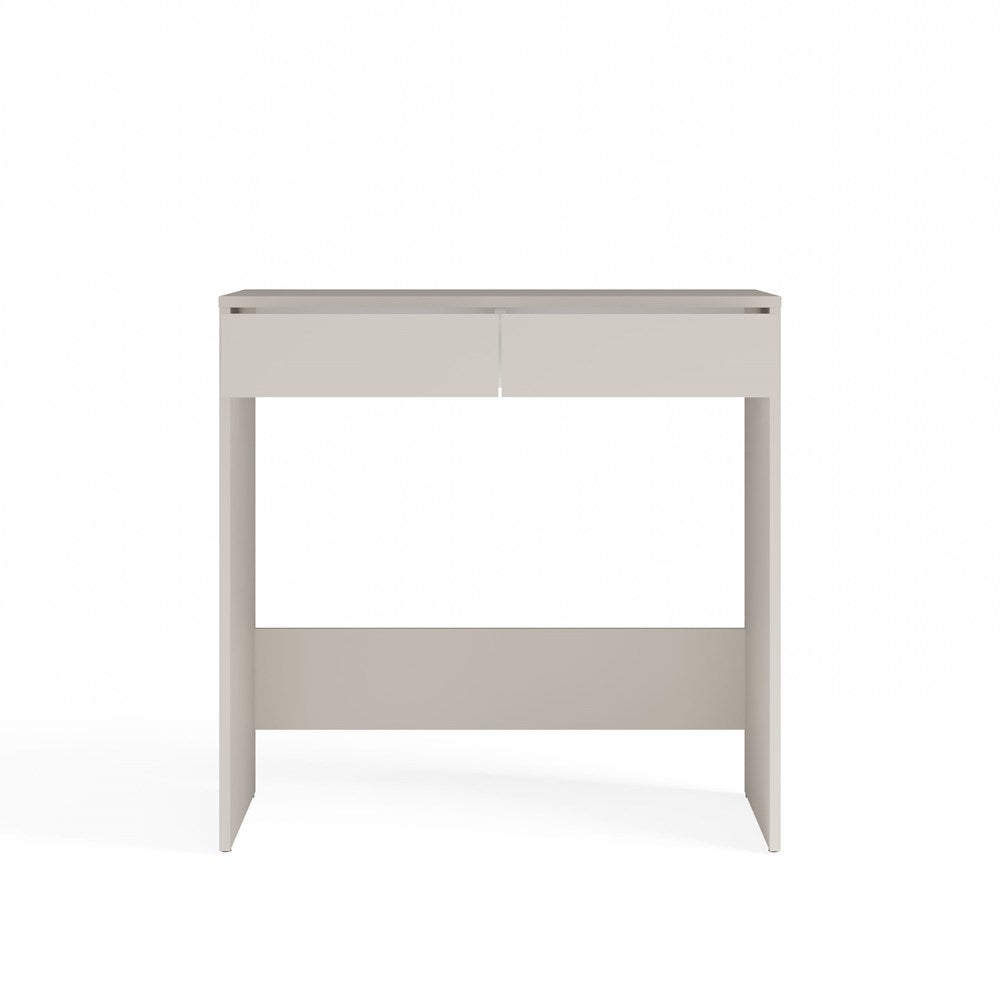 Bureau 2 tiroirs 81x80X50 cm beige