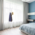 Porte manteaux 12 crochets 170 cm - blanc