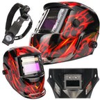 Masque de soudure professionnel auto-obscurcissant échelon 9/13 DIN Noir Flammes