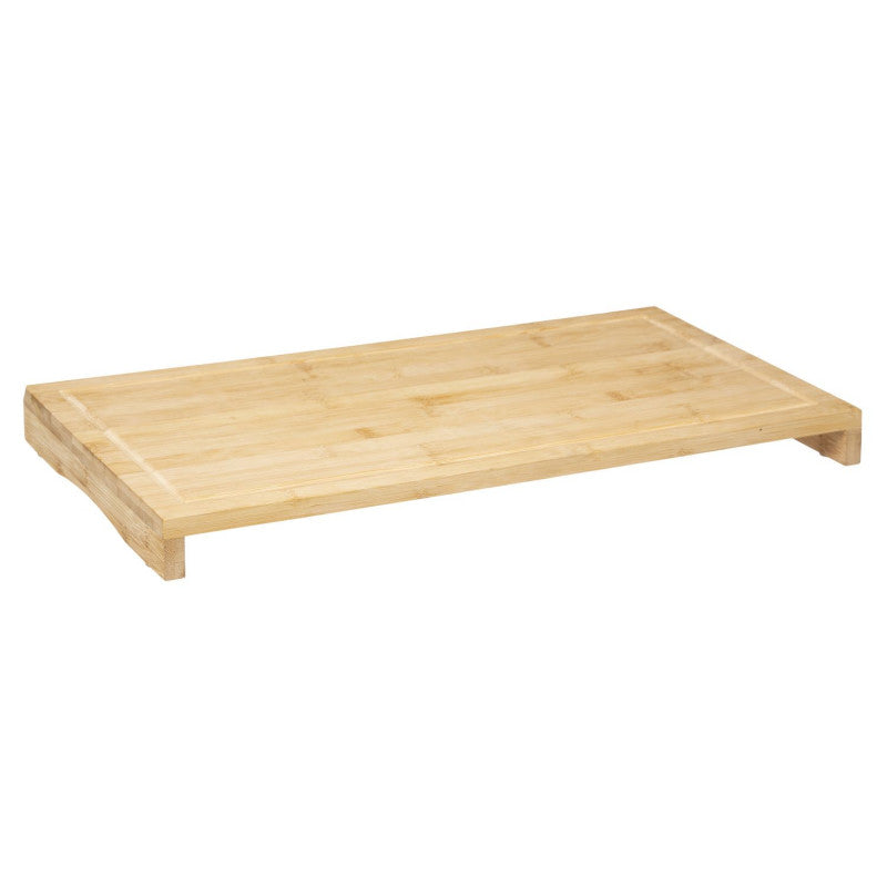 Cache plaque de cuisson planche a découper en bambou 52x28x4,5 cm