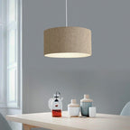 Suspension luminaire Plafonnier E27 beige D38x70 cm